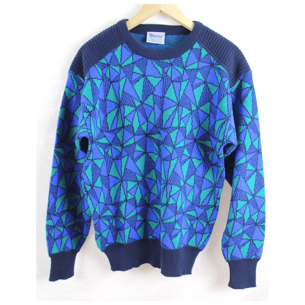 SOLD. Vintage 80s Ski Pullover Sweater Meister Men - Picture 7 of 8